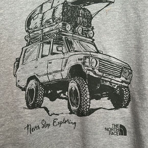 The North Face Gray Men's Sweatshirt size large never stop exploring - Picture 2 of 7
